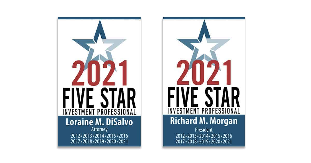 Morgan and DiSalvo 2021 Five Star Badges