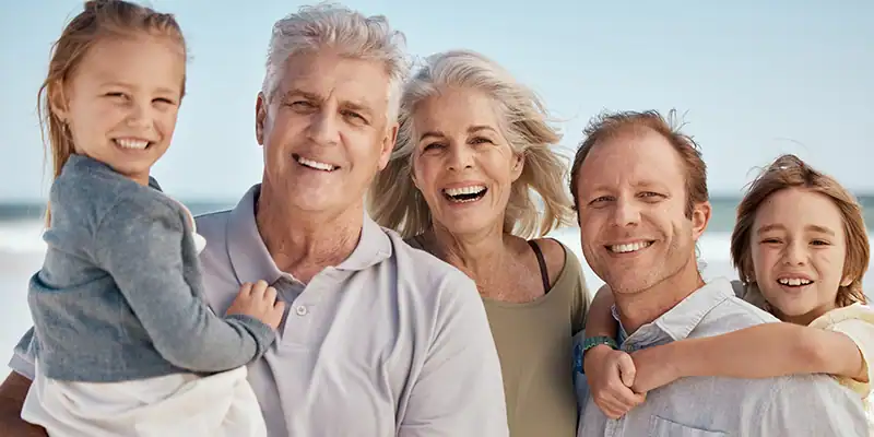 smiling family after using estate planning services