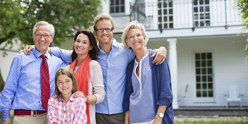 smiling family after using estate planning attorneys in Marietta, GA