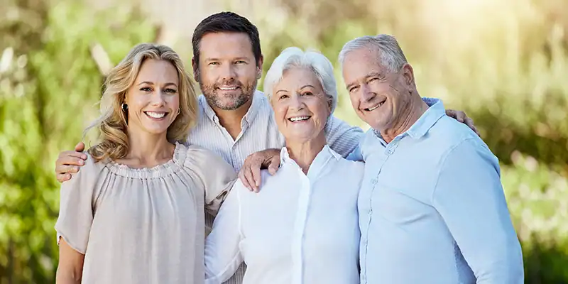 smiling family after using estate planning attorneys in Atlanta like the law firm of Morgan & DiSalvo to secure their family's future