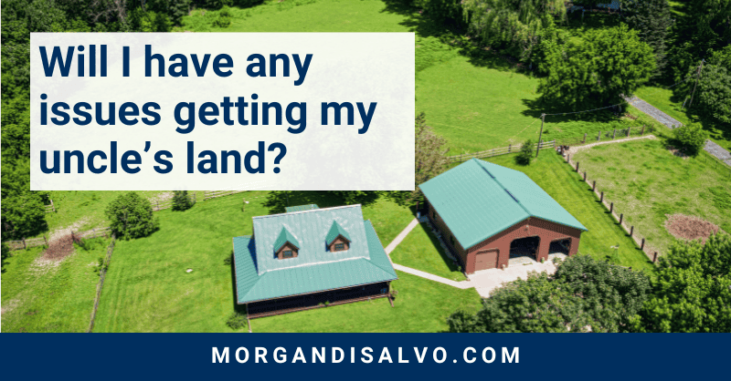 Image of farm with text