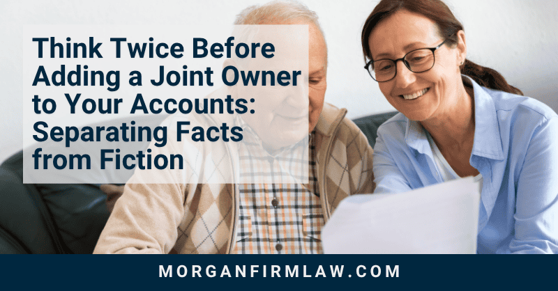 Photo of adult child helping parent with paperwork